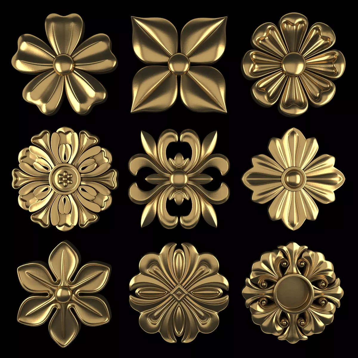 Ornament Element Pack 17 3D model_0