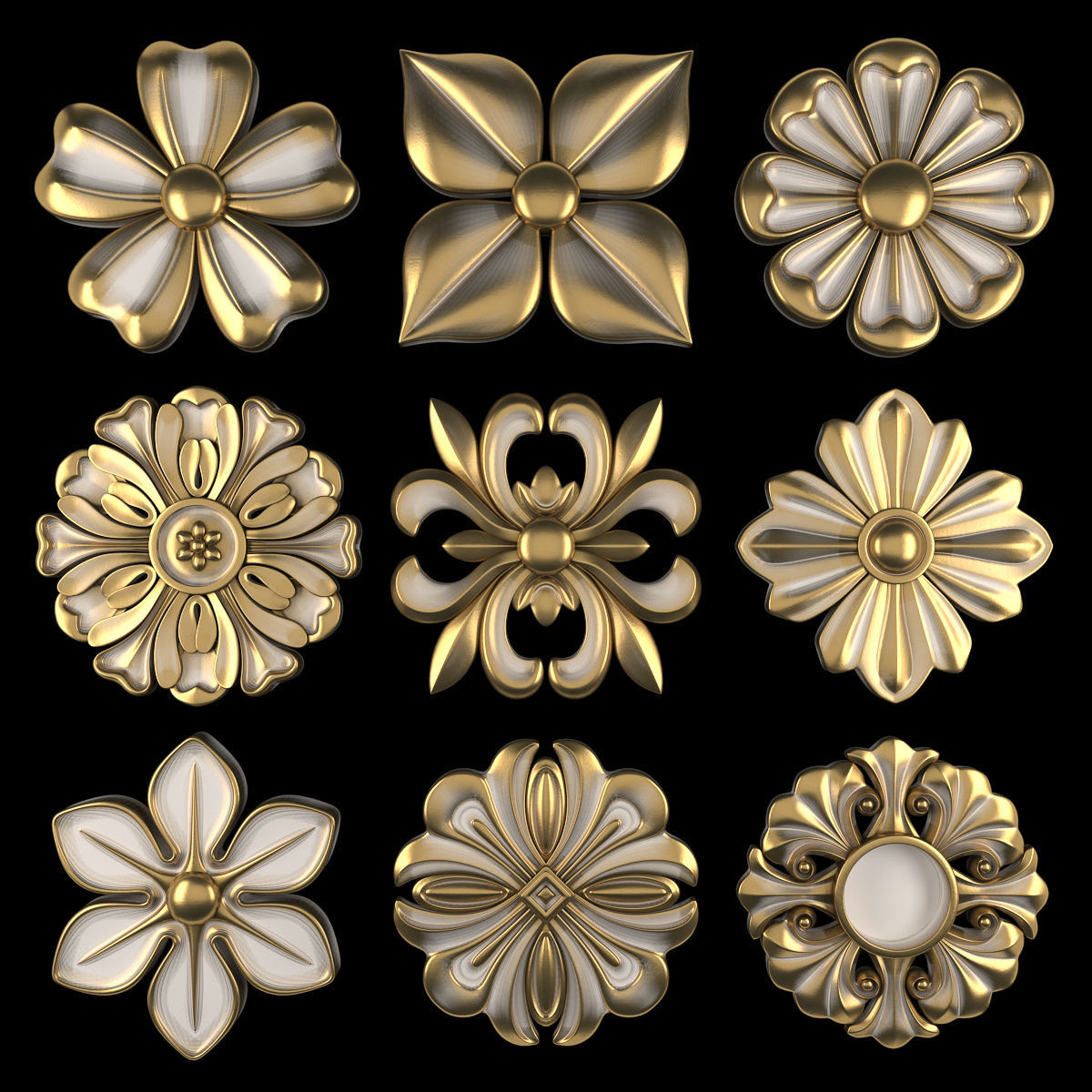 Ornament Element Pack 17 3D model_2