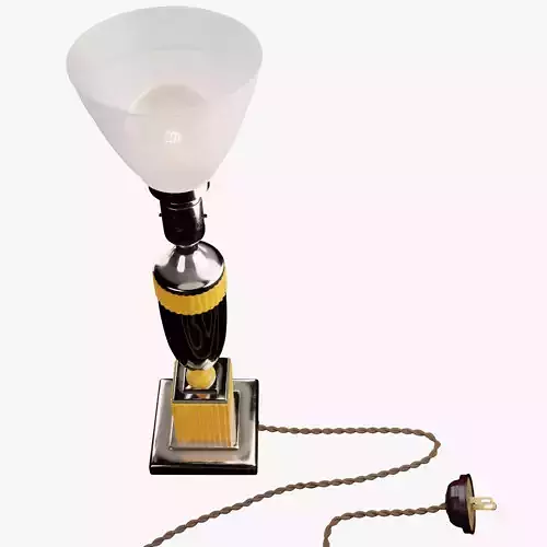 Art Deco Nickeled table lamp