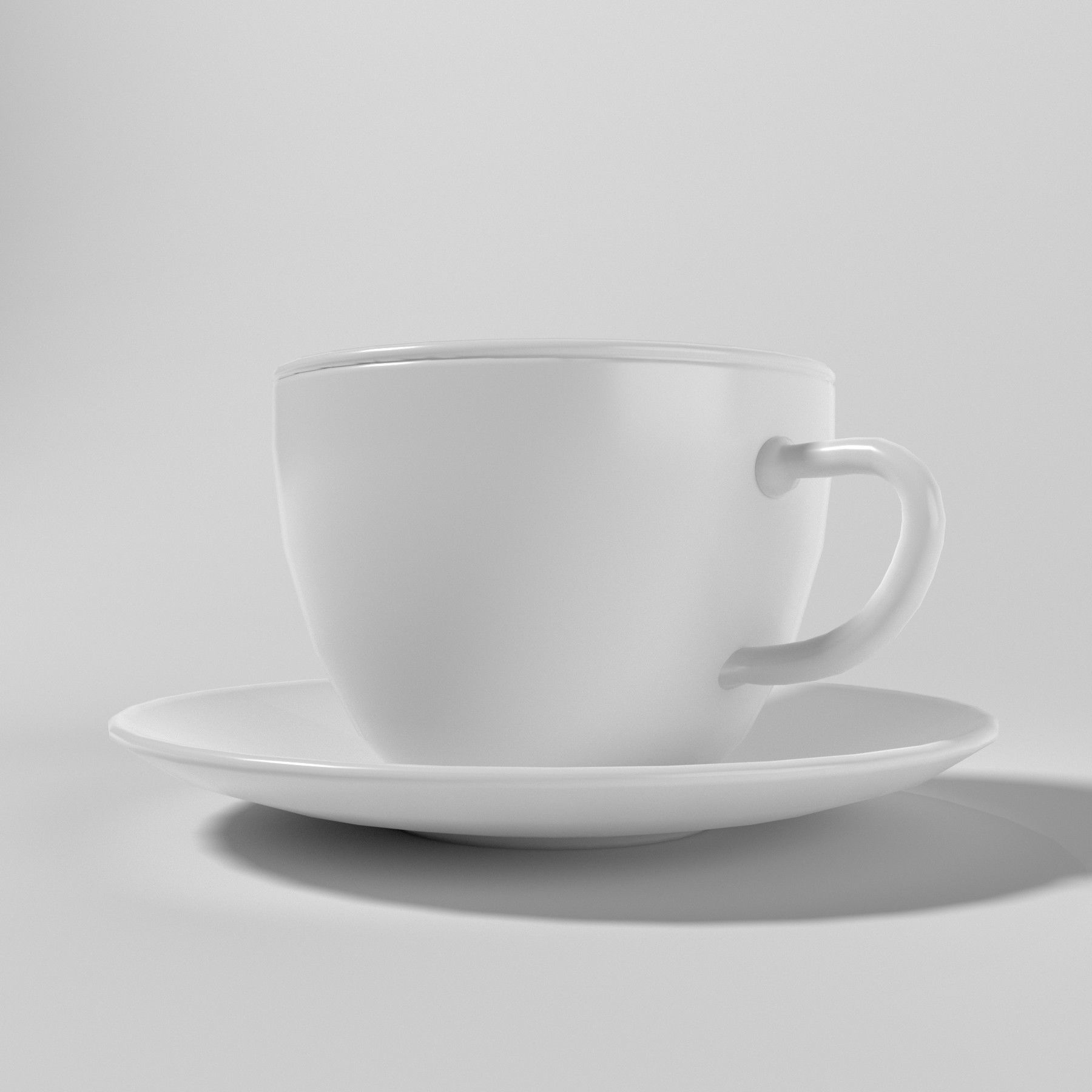 White cup Free low-poly 3D model_4