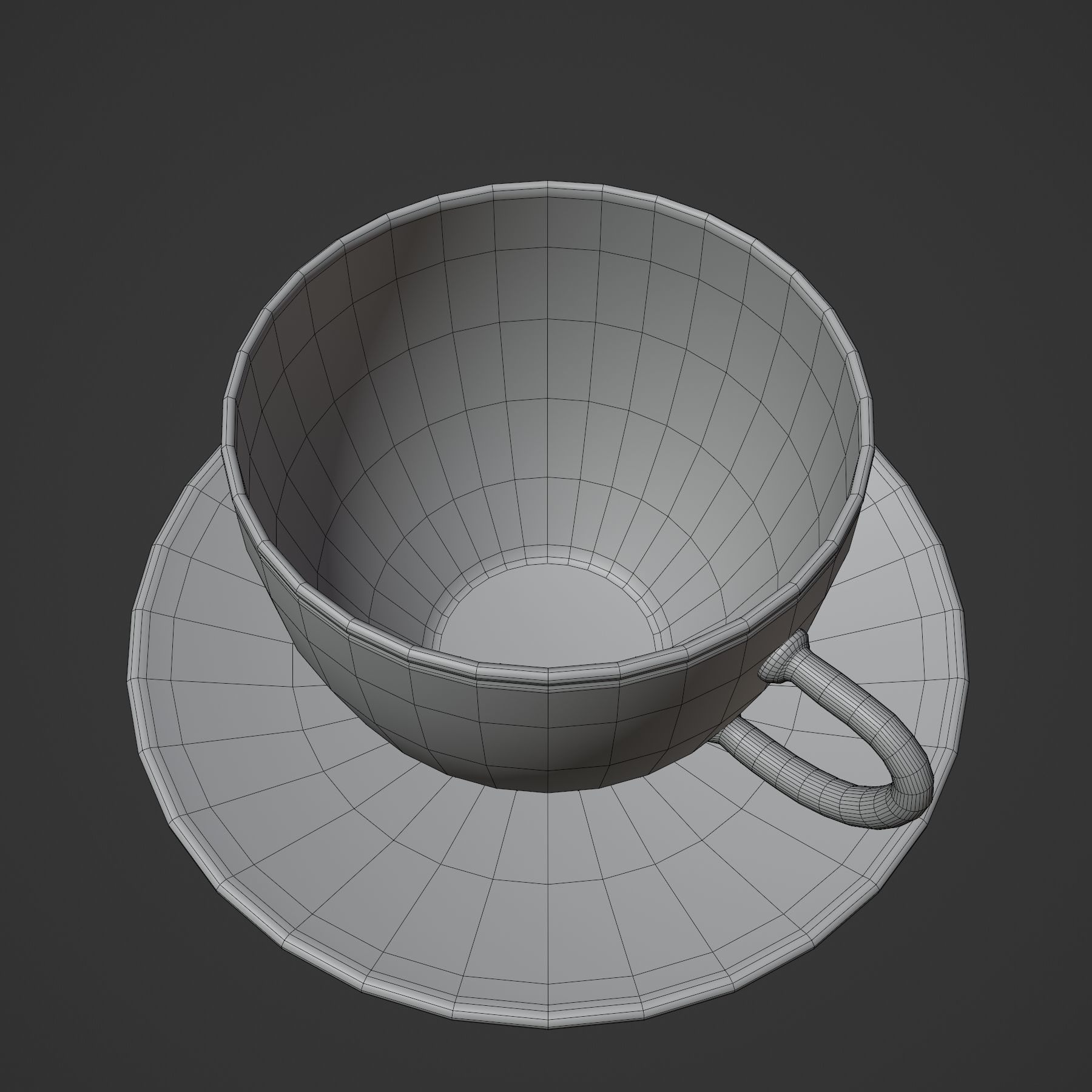 White cup Free low-poly 3D model_9