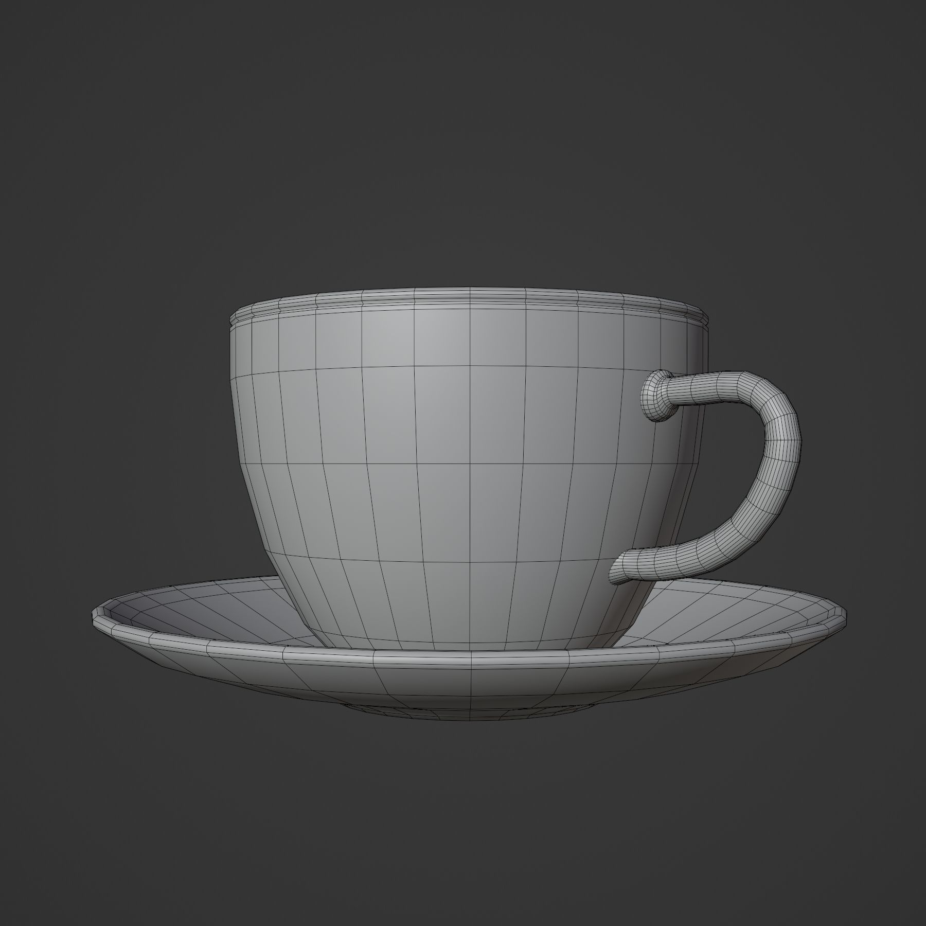 White cup Free low-poly 3D model_6