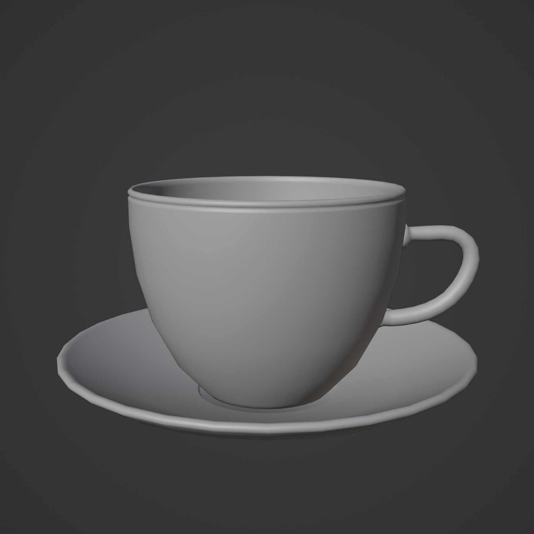 White cup Free low-poly 3D model_2