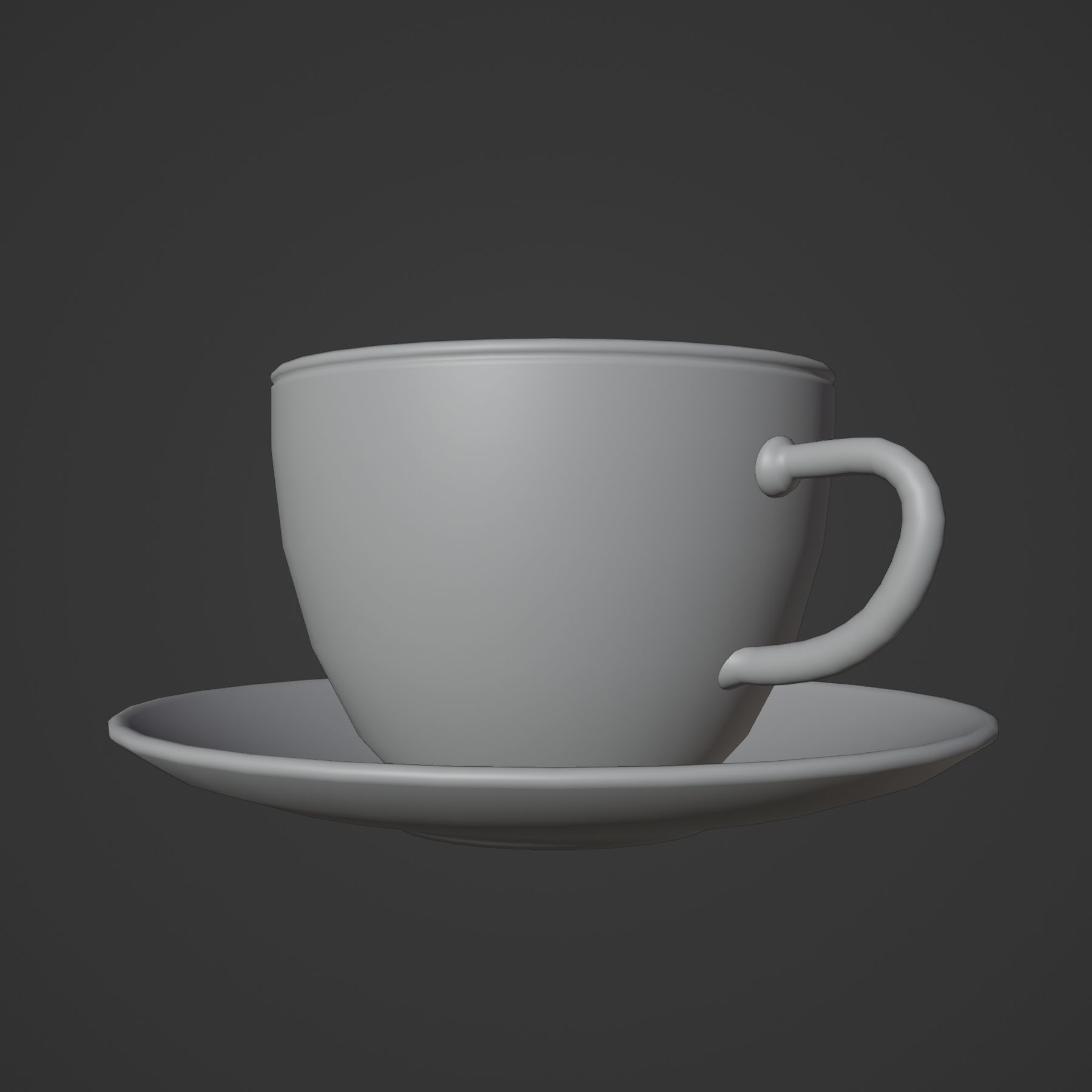White cup Free low-poly 3D model_5