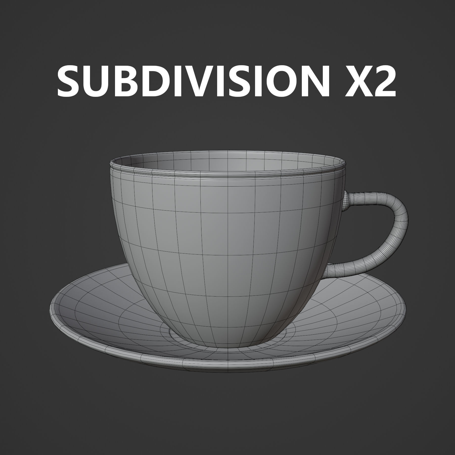 White cup Free low-poly 3D model_11