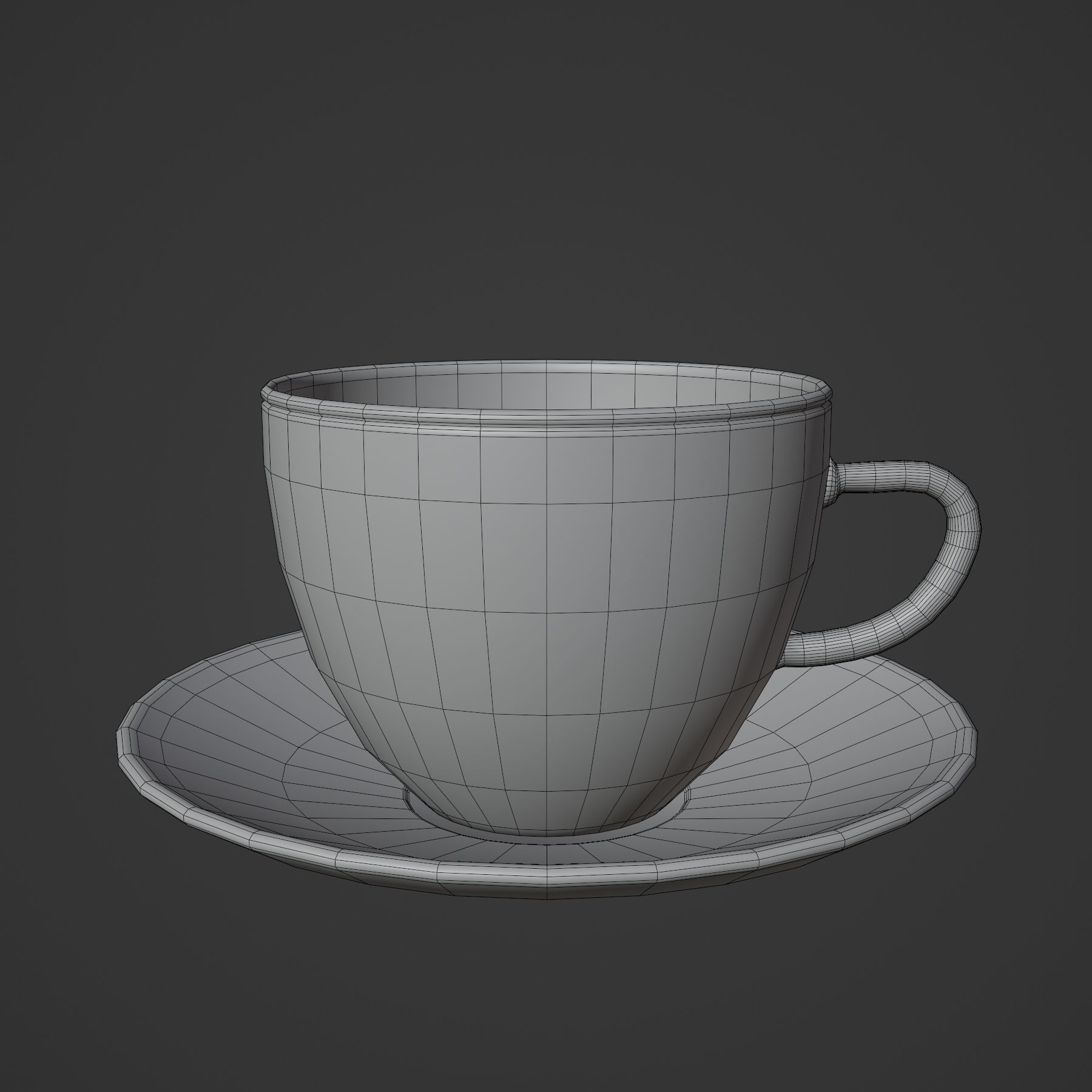 White cup Free low-poly 3D model_3