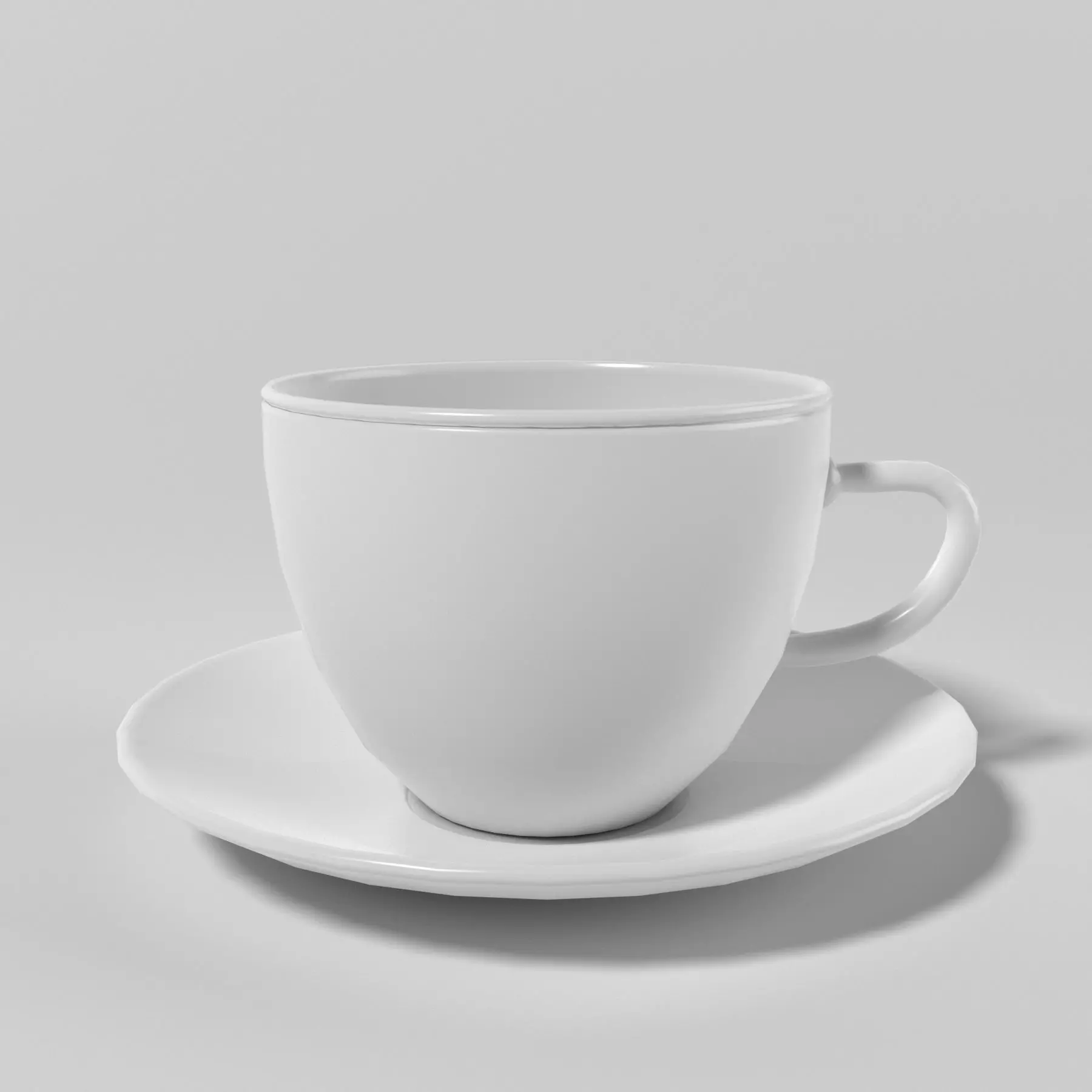White cup Free low-poly 3D model_0