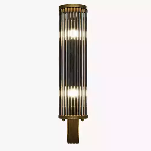 Art Deco style brass and glass wall sconce