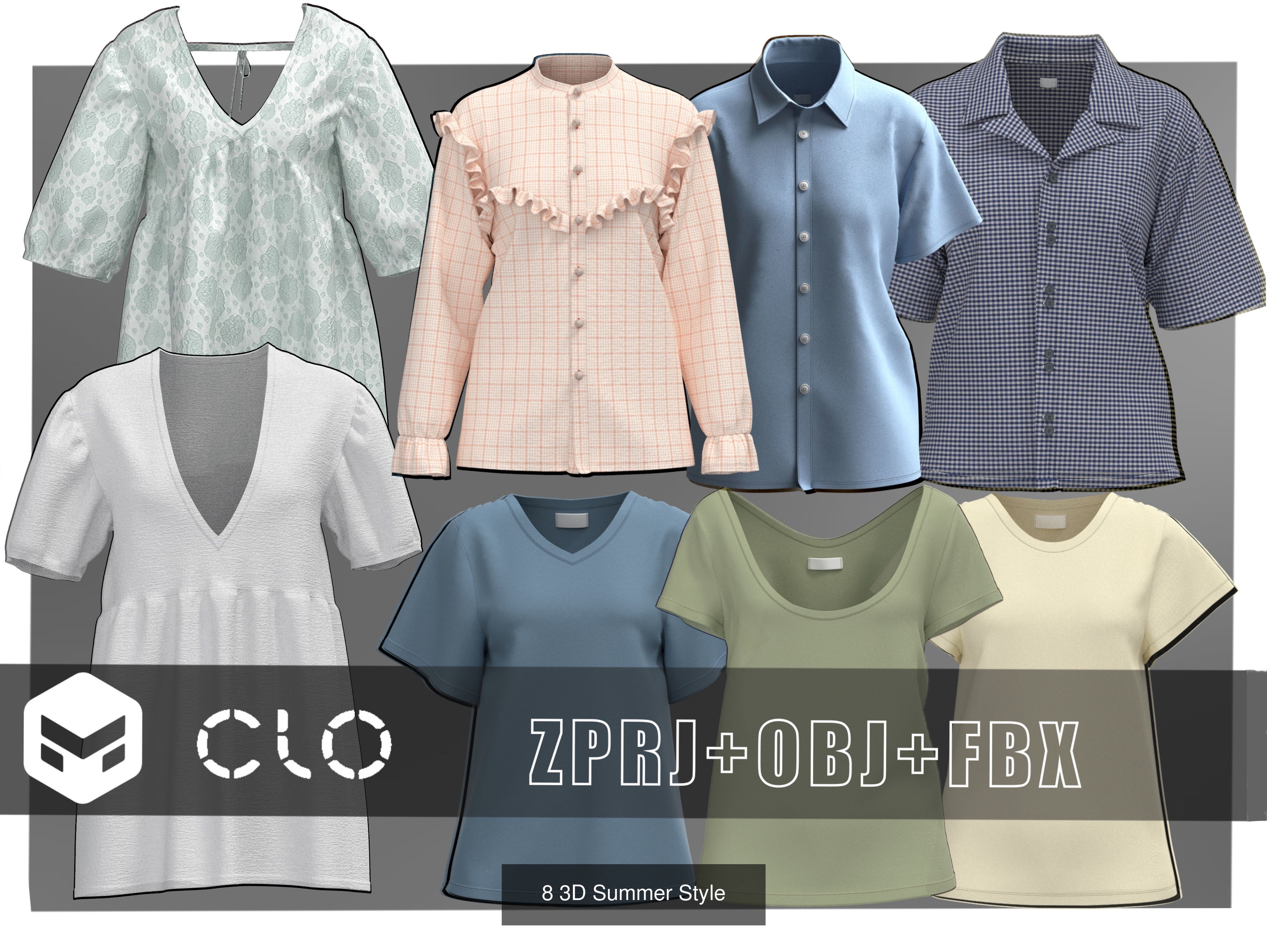 3D COLLECTION-3 in 1 Women Clothes Pack _5
