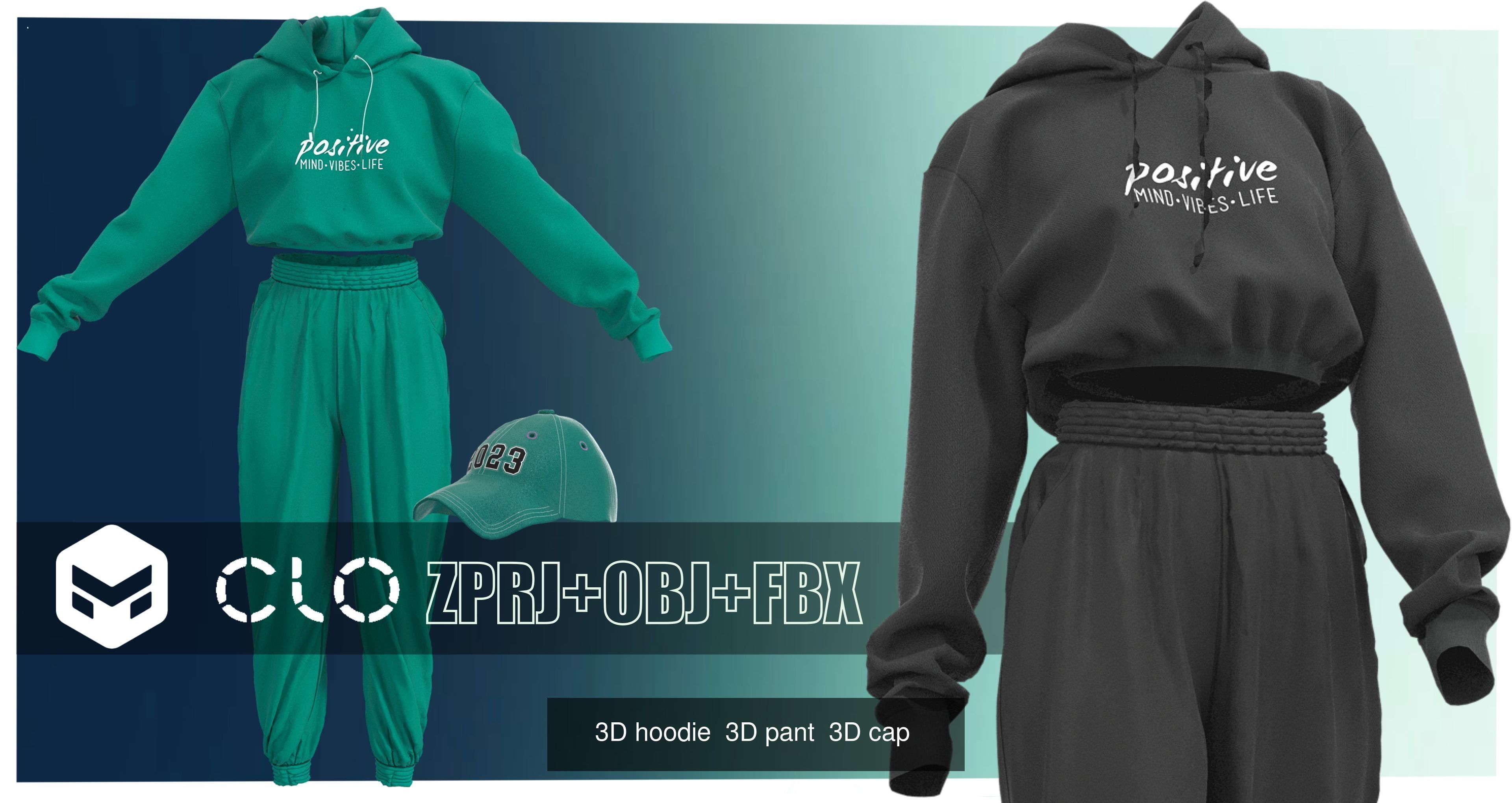 3D COLLECTION-3 in 1 Women Clothes Pack _3