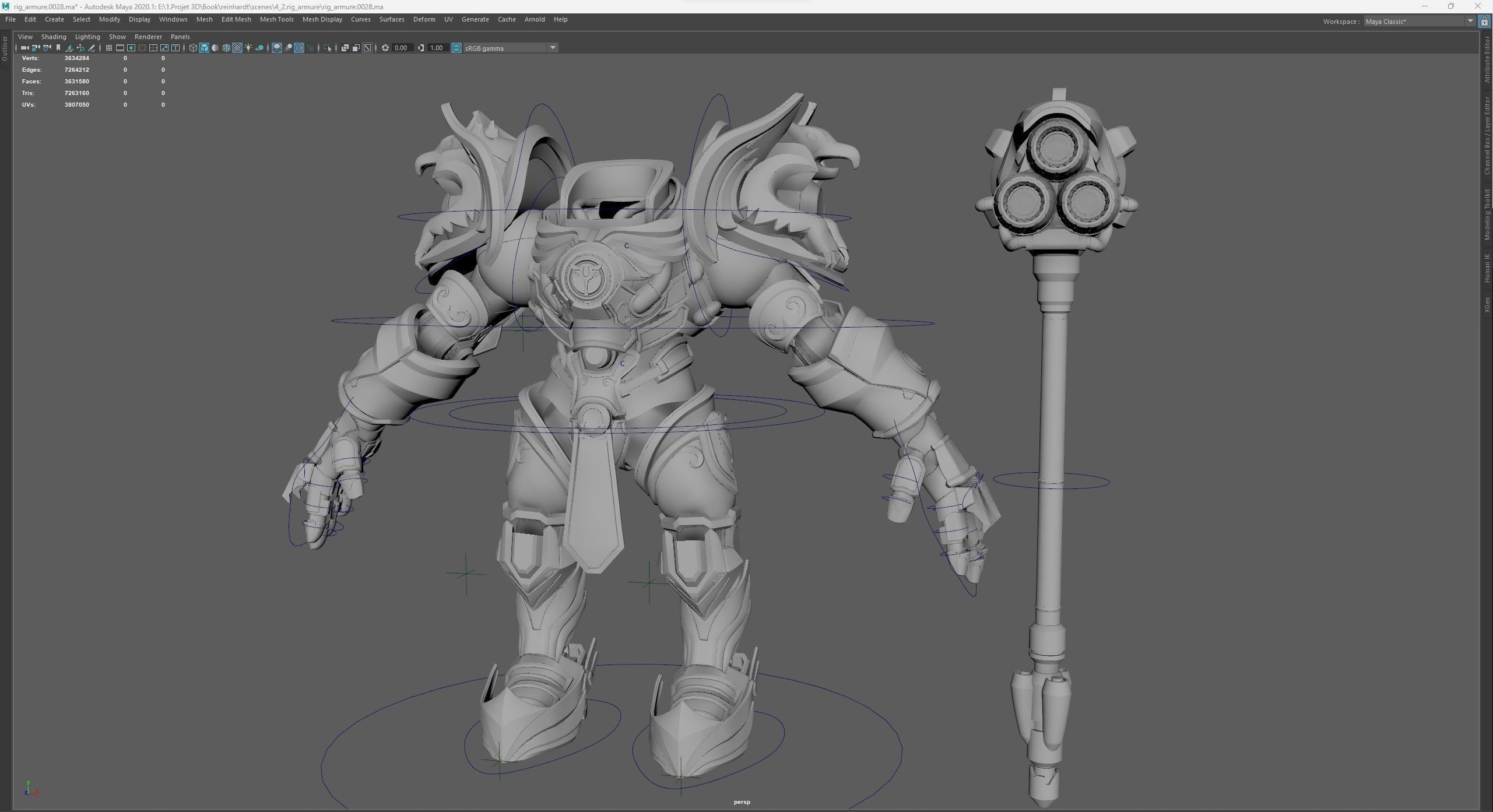 Reinhardt Low-poly 3D model_8