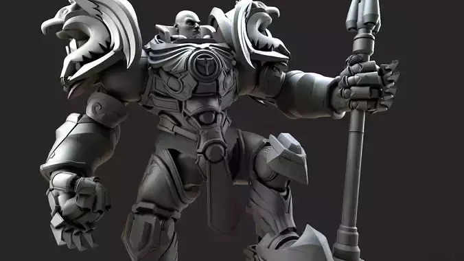 Reinhardt Low-poly 3D model