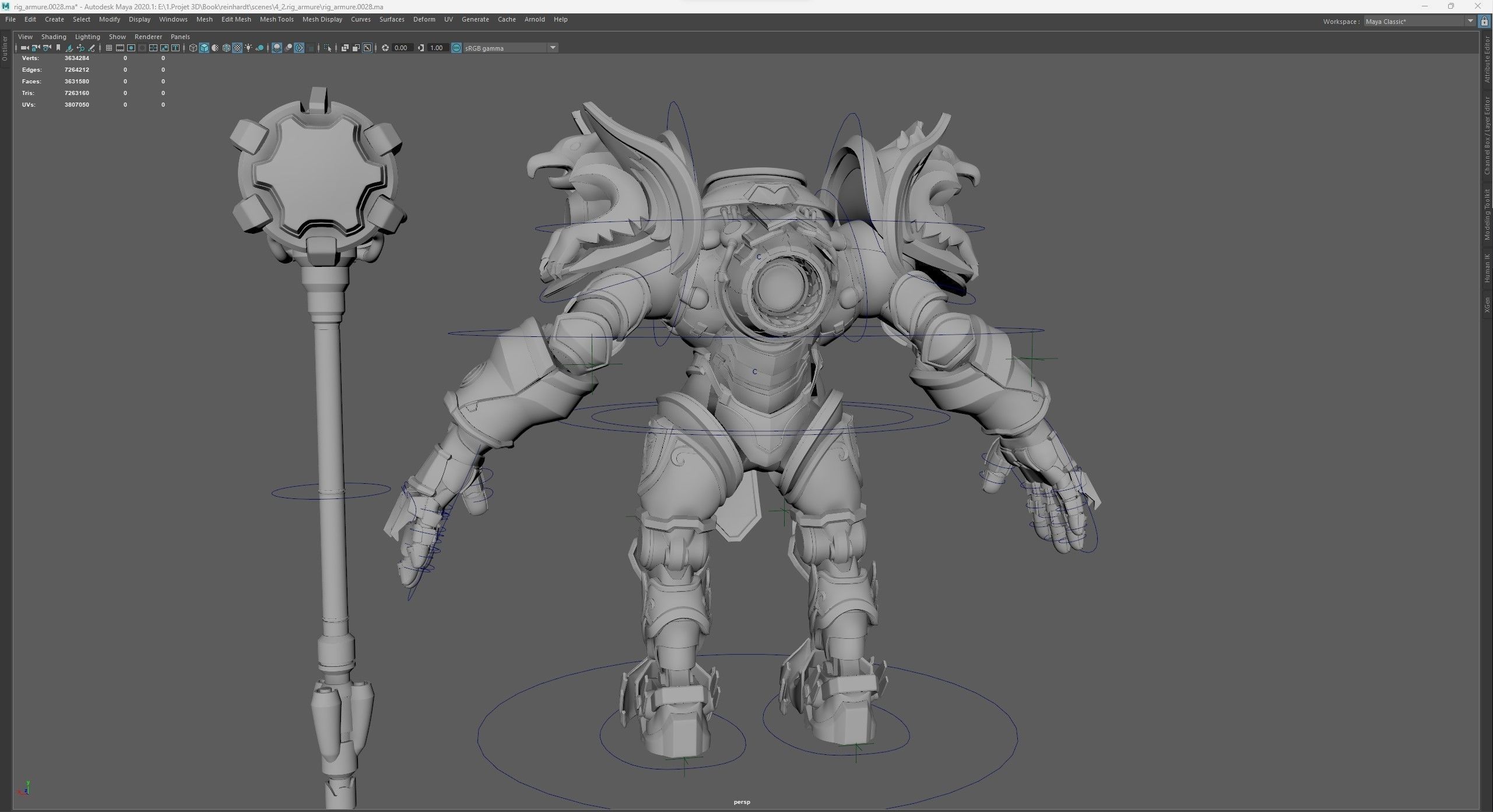 Reinhardt Low-poly 3D model_9