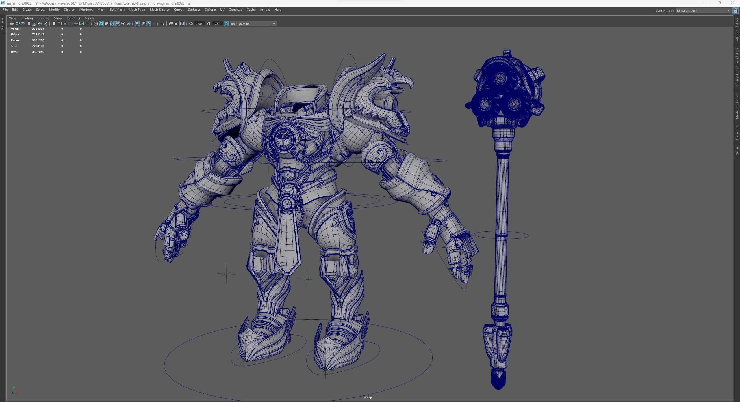 Reinhardt Low-poly 3D model_6