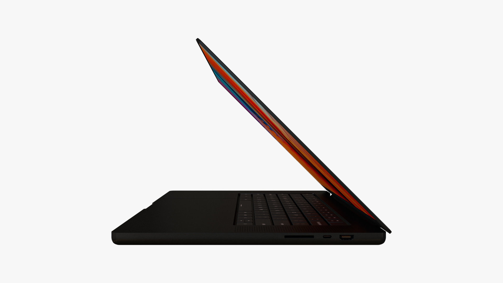 Laptop Black 3D model_5