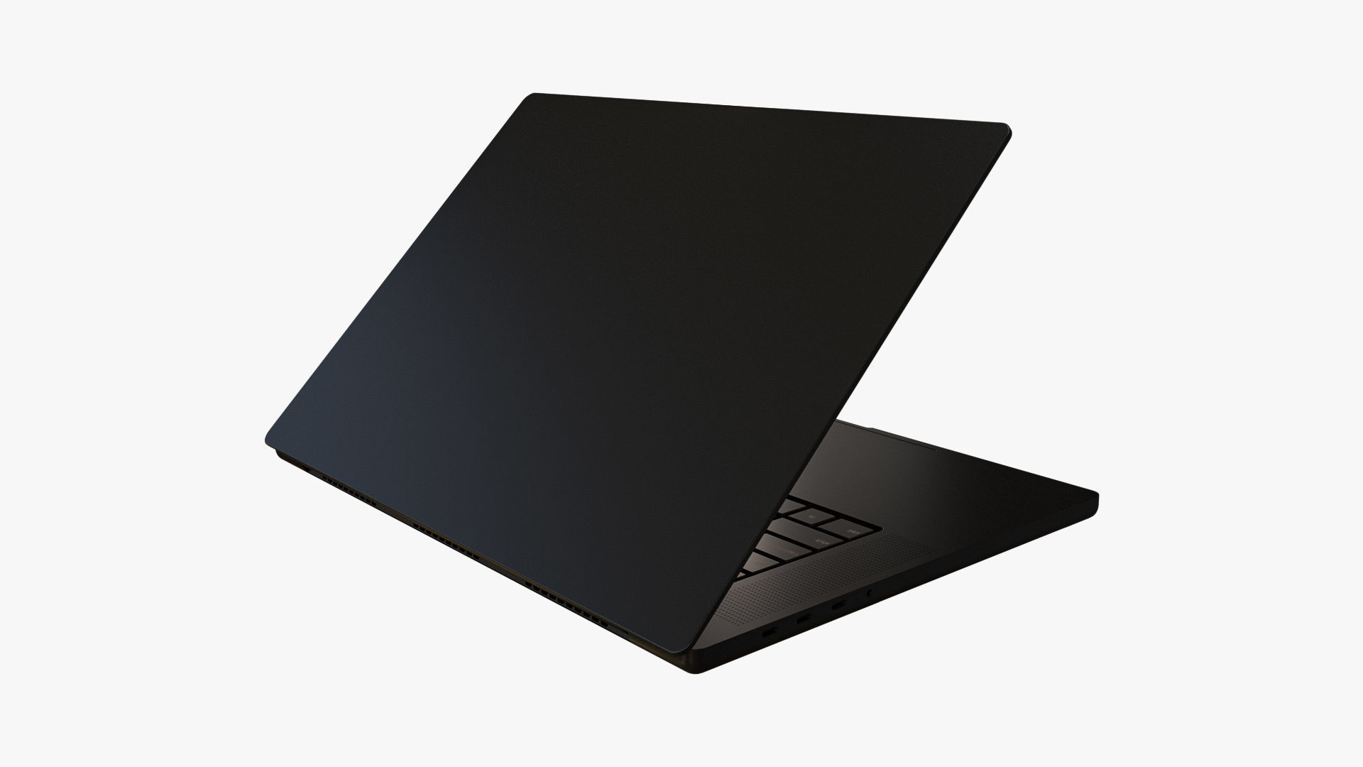 Laptop Black 3D model_2