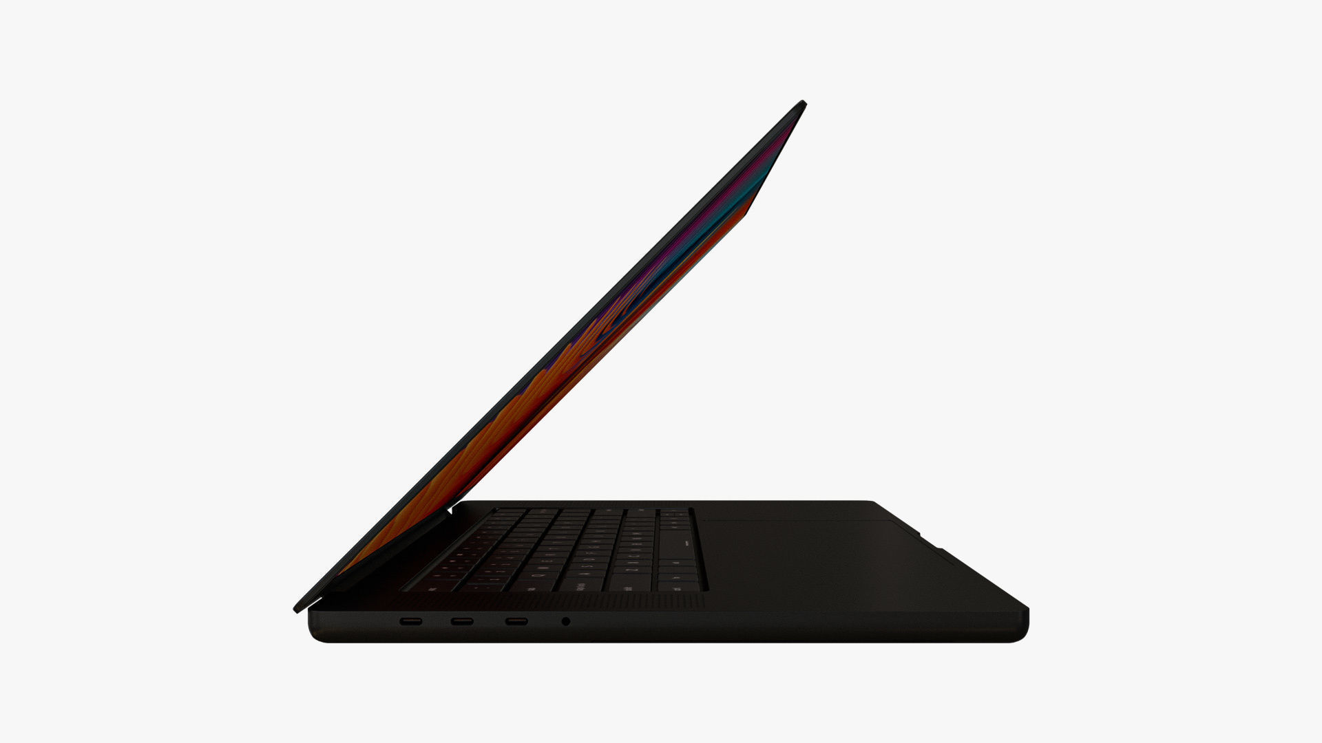 Laptop Black 3D model_4