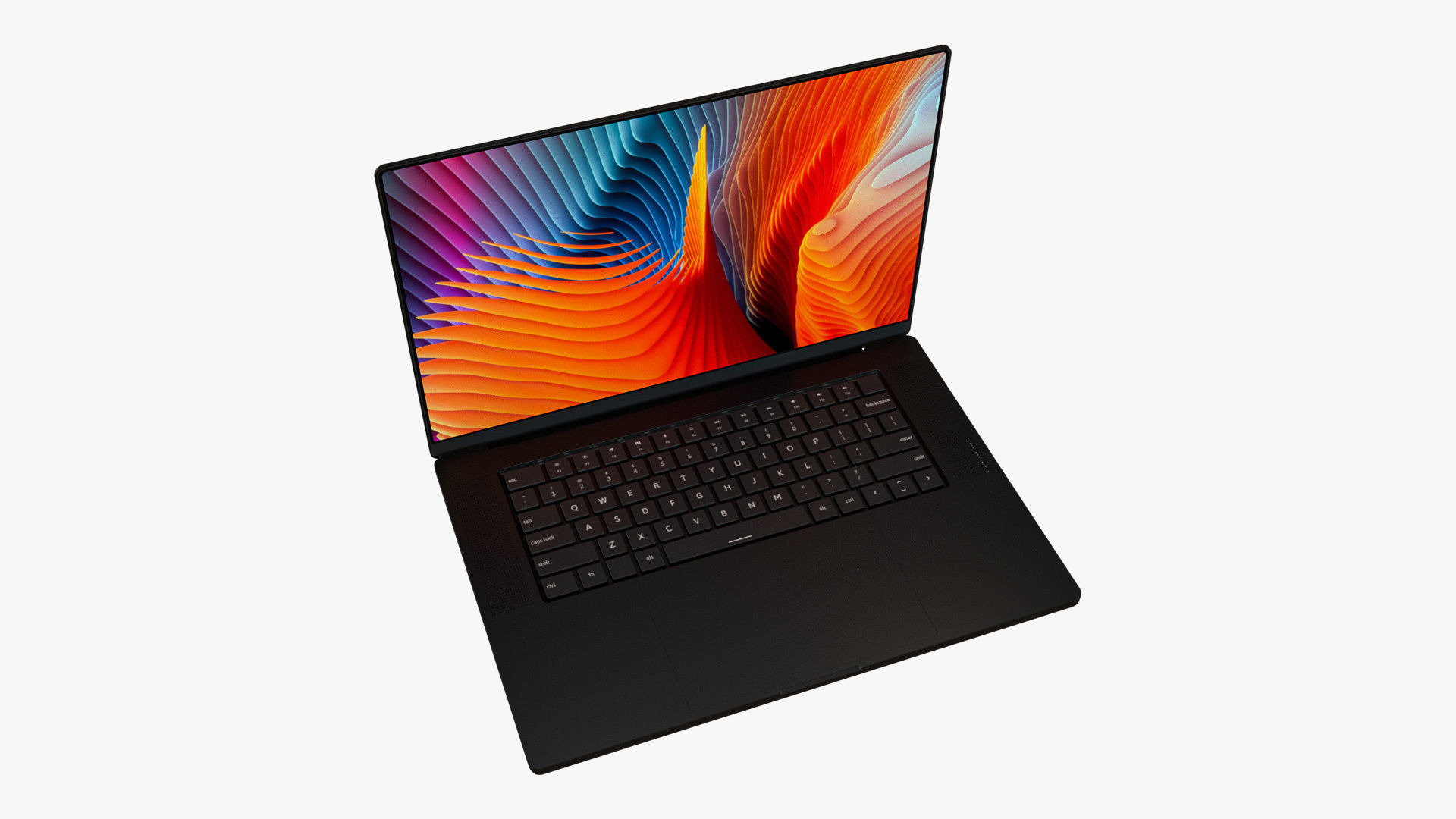 Laptop Black 3D model_7