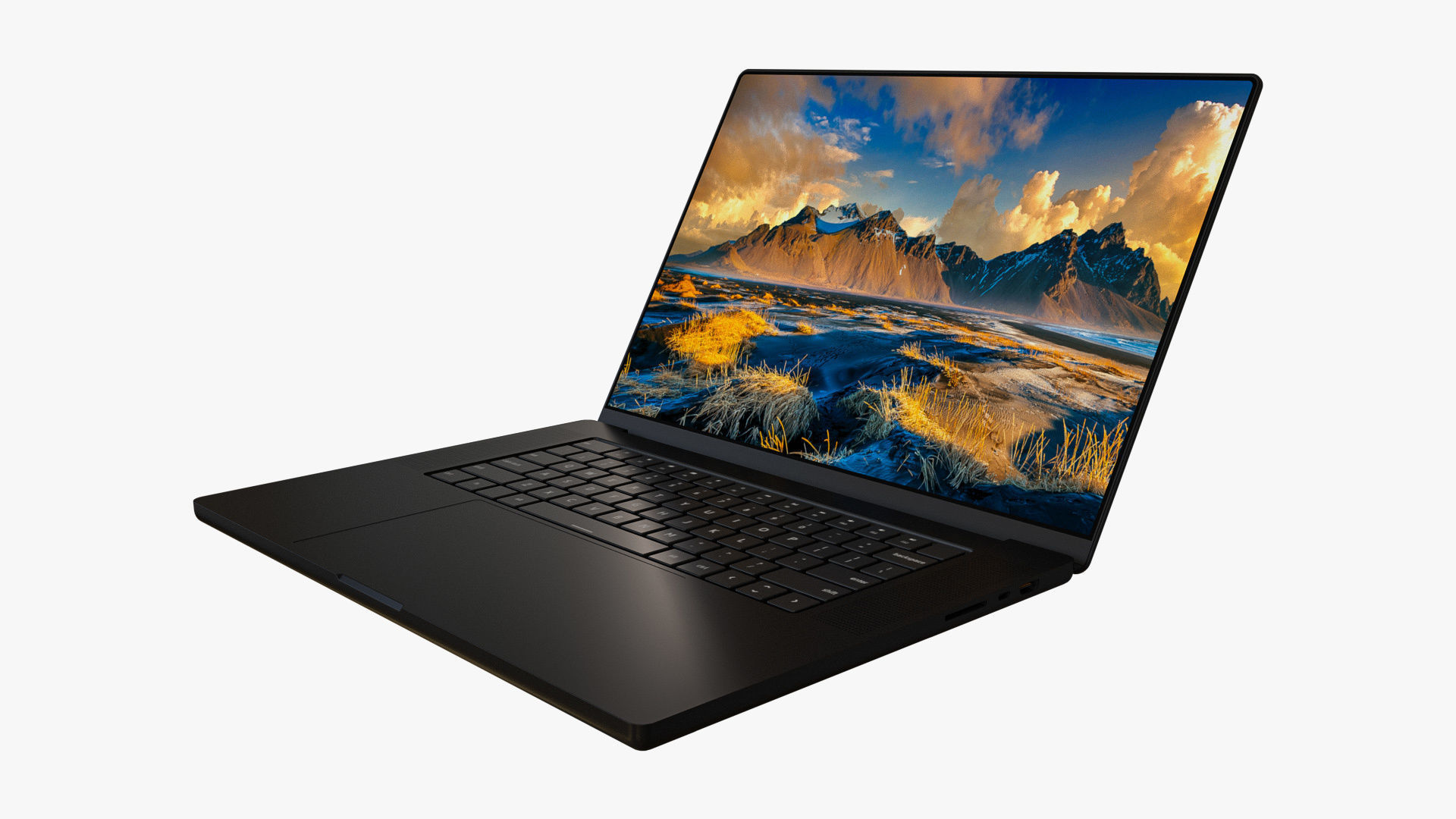 Laptop Black 3D model_1