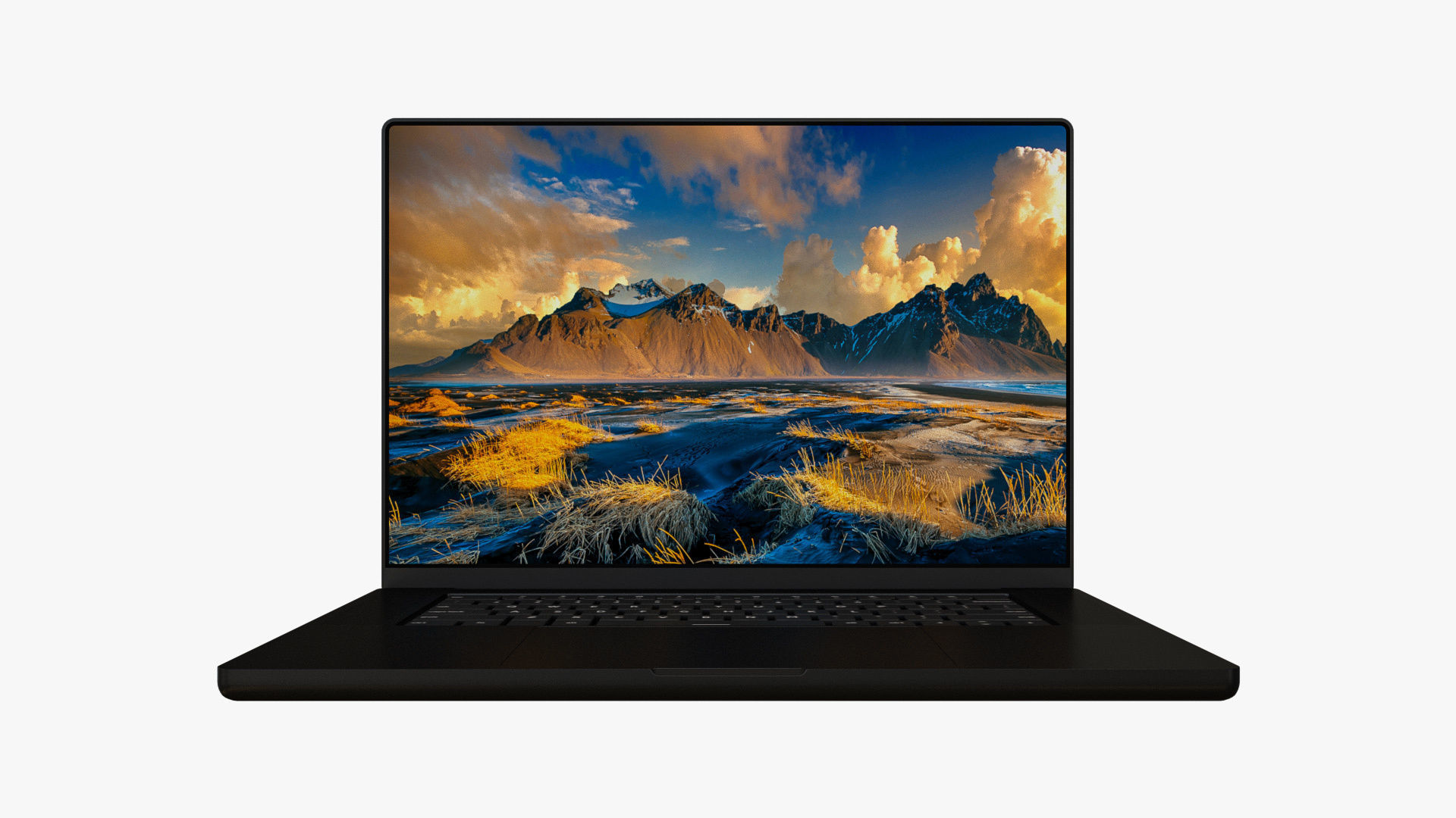 Laptop Black 3D model_3