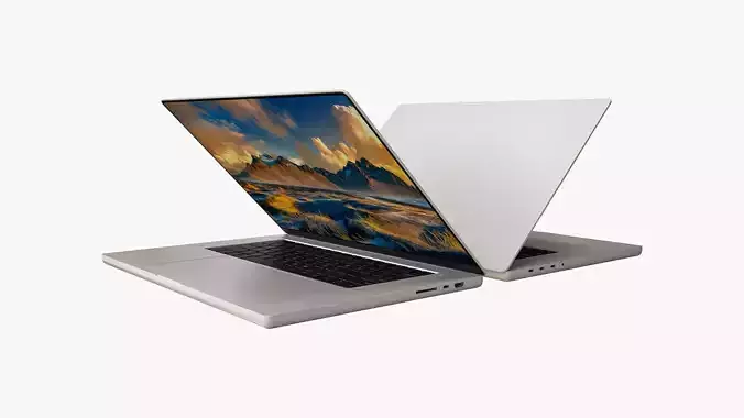 Laptop White 3D model
