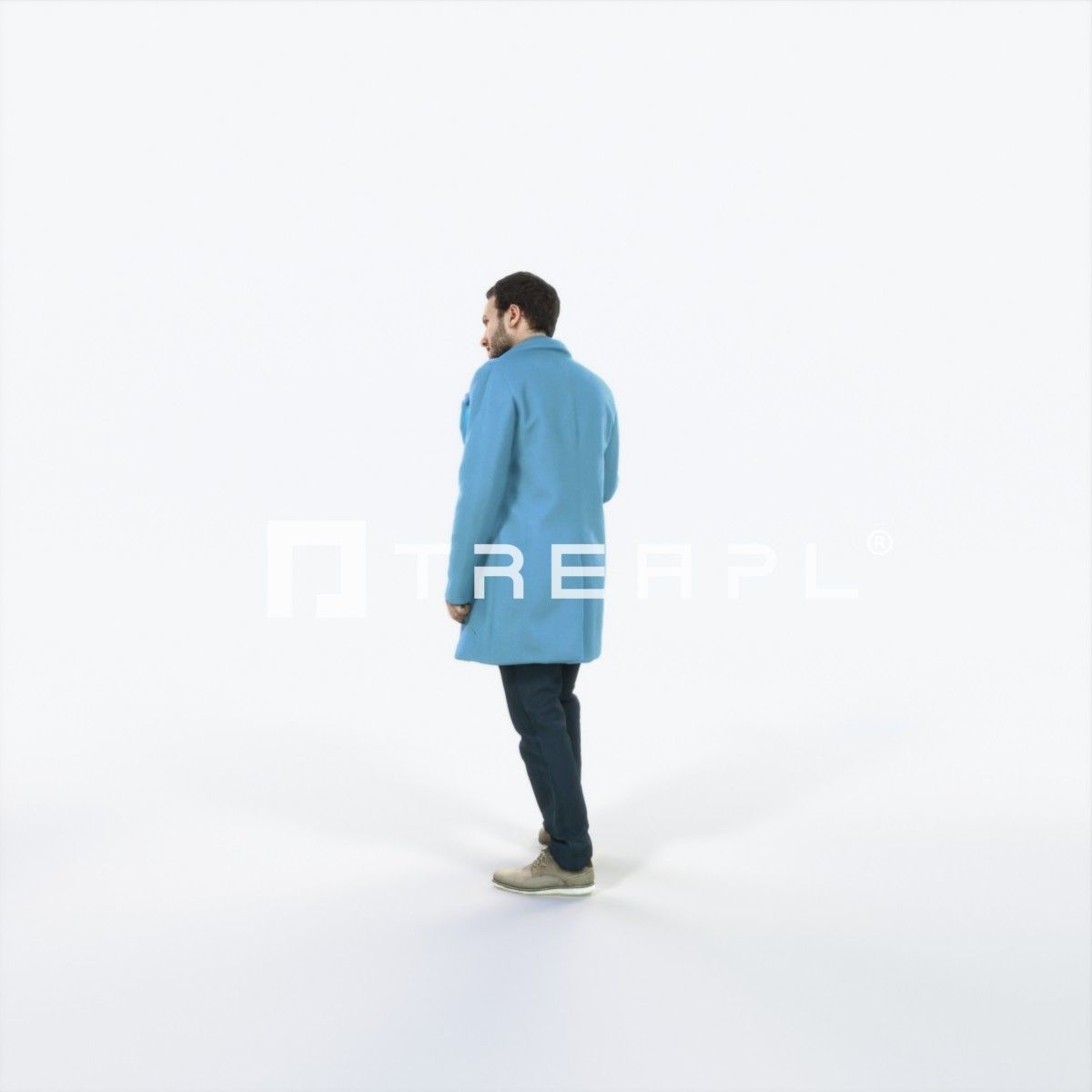 Flow 09E walking Elegant Man Low-poly 3D model_5