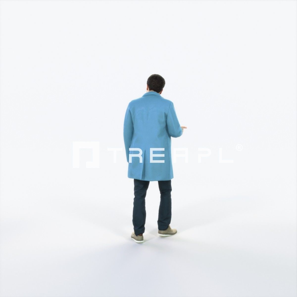 Flow 09E walking Elegant Man Low-poly 3D model_4