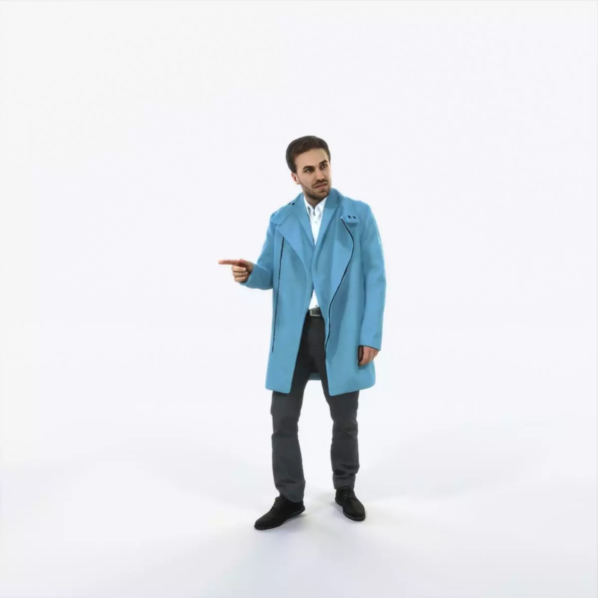 Flow 09D walking Elegant Man Low-poly 3D model_0