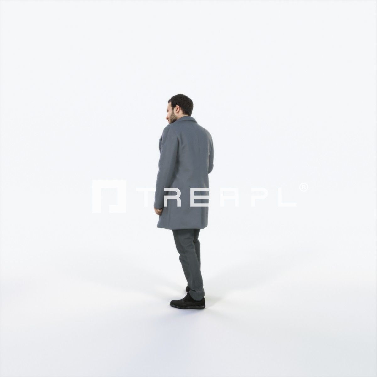 Flow 09C walking Elegant Man Low-poly 3D model_5