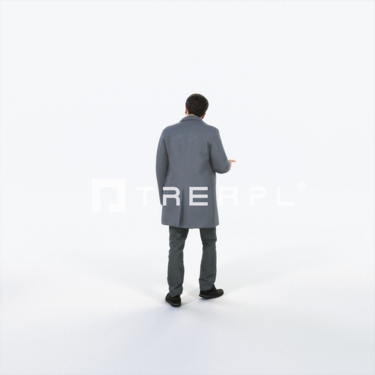 Flow 09C walking Elegant Man Low-poly 3D model_4