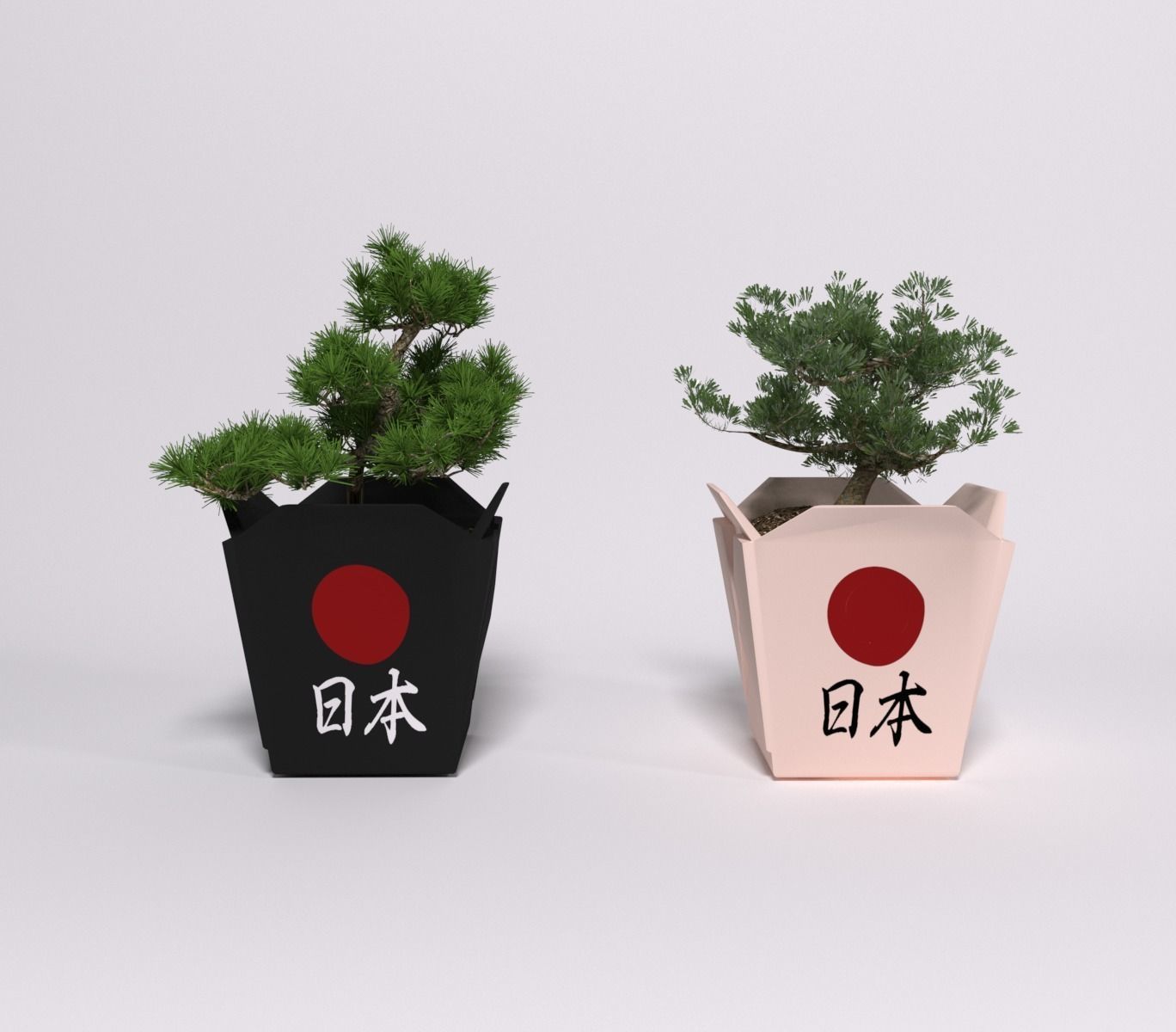 Bonsai Low-poly 3D model_2