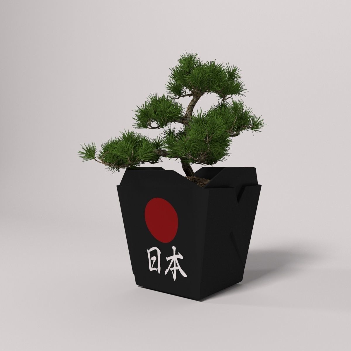 Bonsai Low-poly 3D model_3