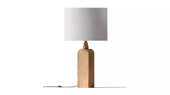 Zara home - LAMP WITH WOODEN BASE