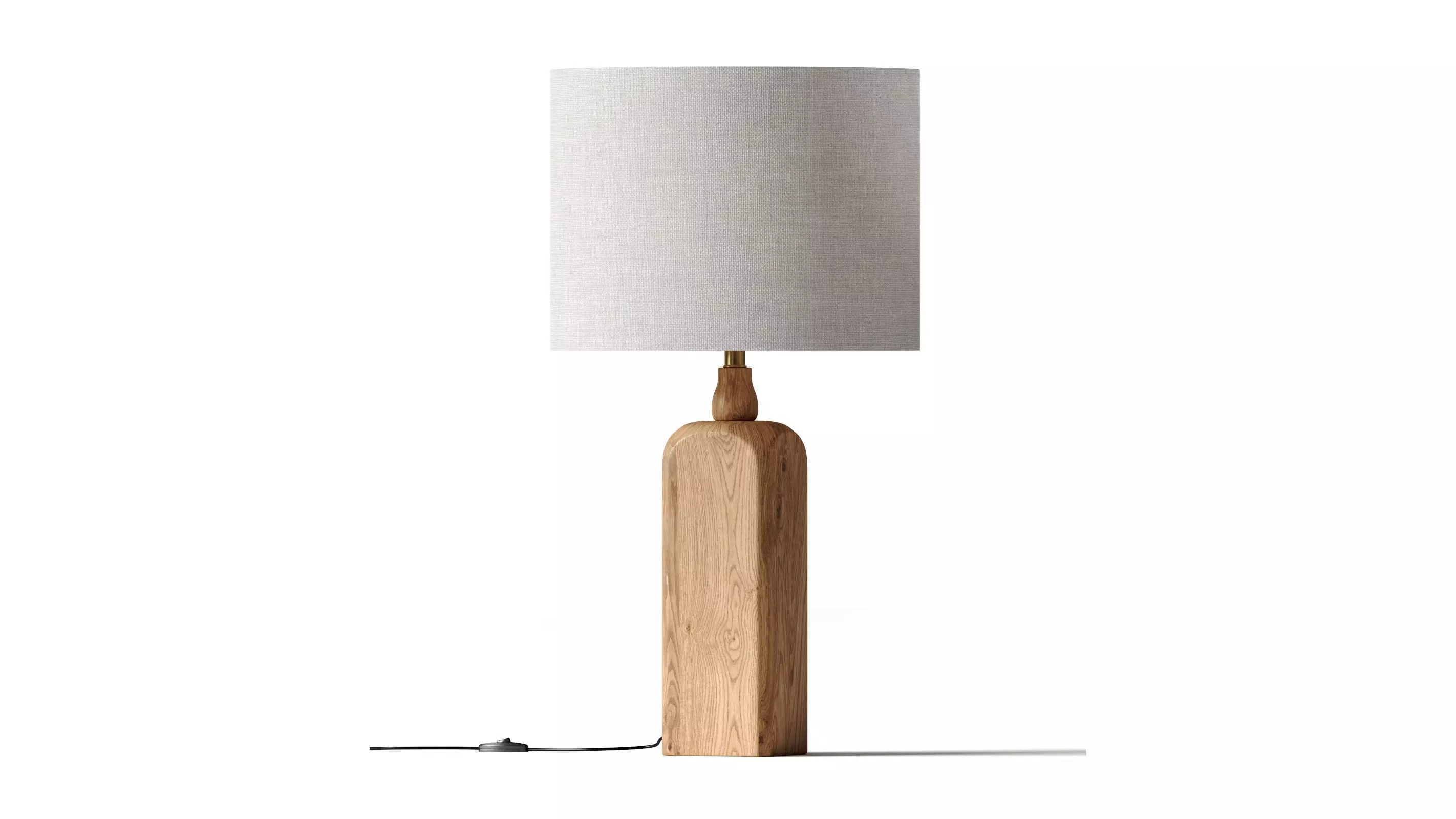 Zara home - LAMP WITH WOODEN BASE 3D model | CGTrader