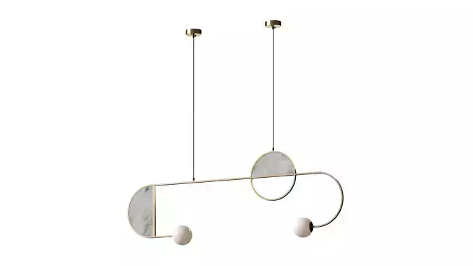 Square in Circle - CUTTING EDGE PENDANT LIGHT
