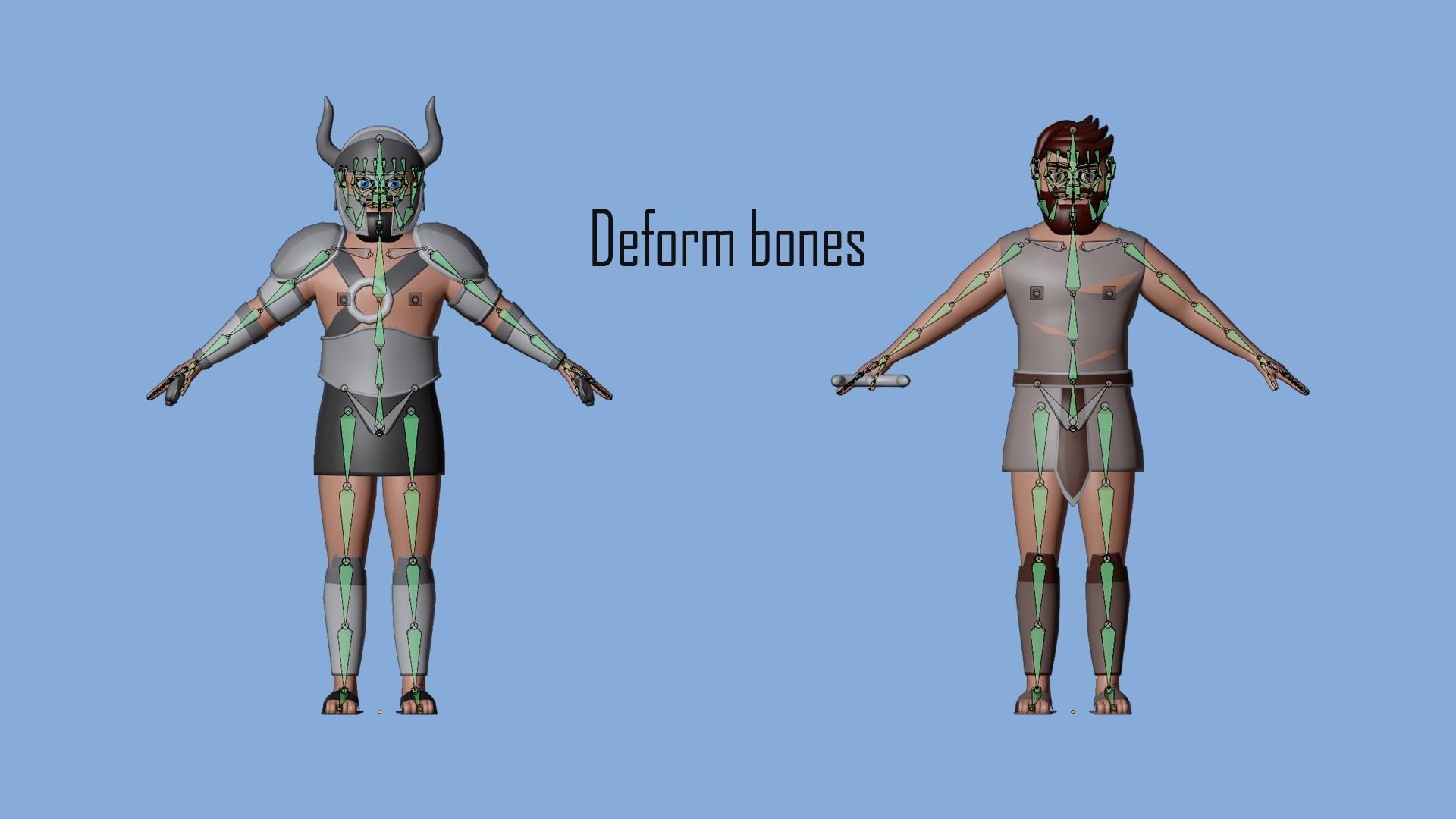 Cartoon characters gladiators  Low-poly 3D model_9