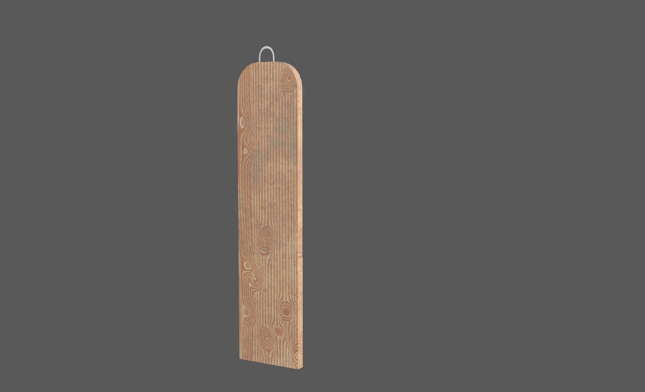 Taditional wooden thermometer Low-poly 3D model_11