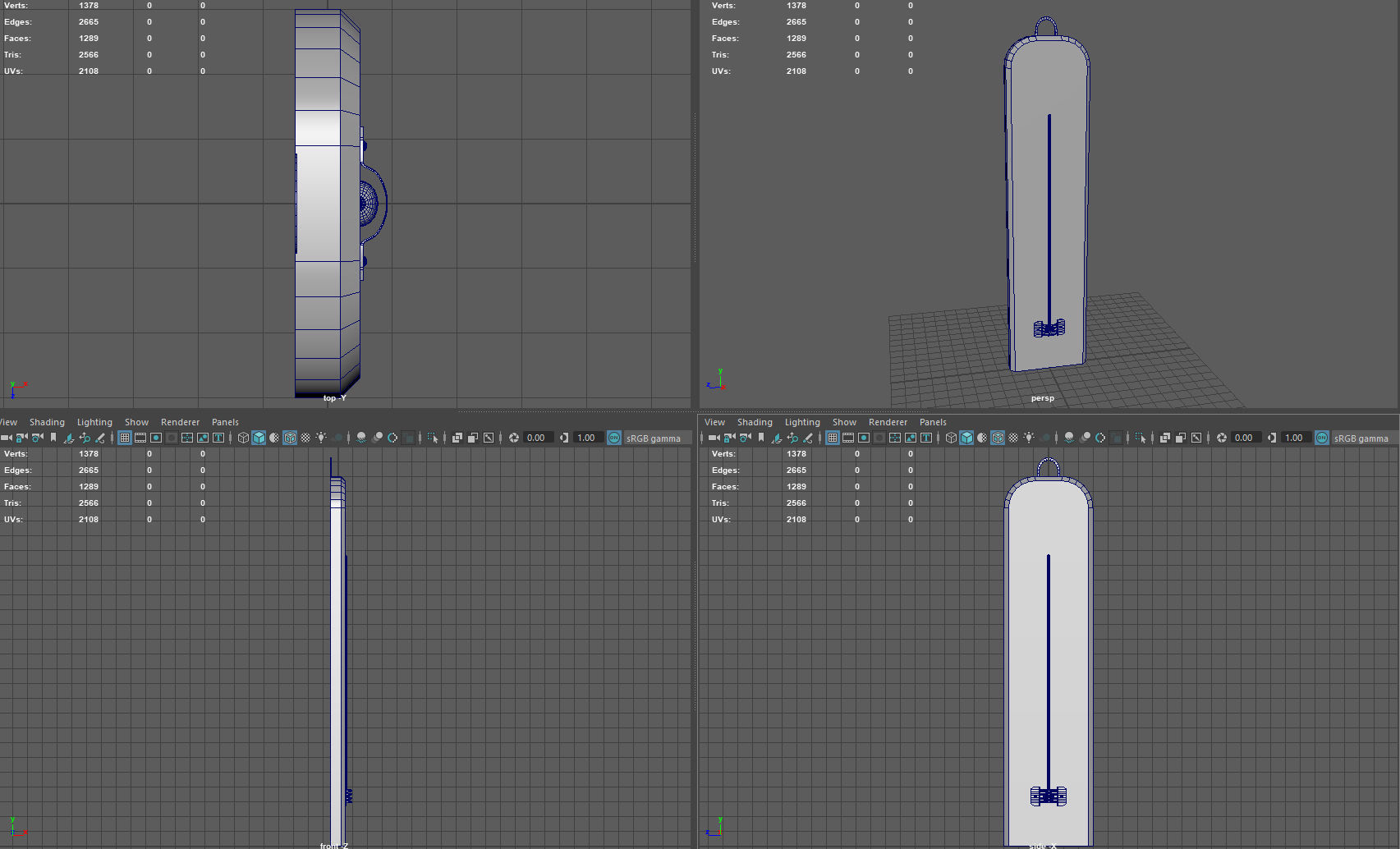 Taditional wooden thermometer Low-poly 3D model_8