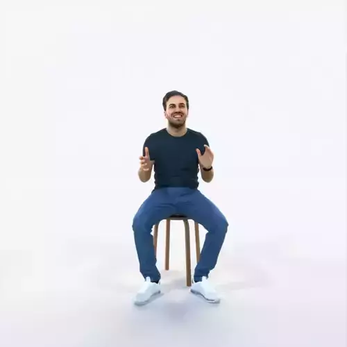 Flow 10F Explaining Sitting Casual Man