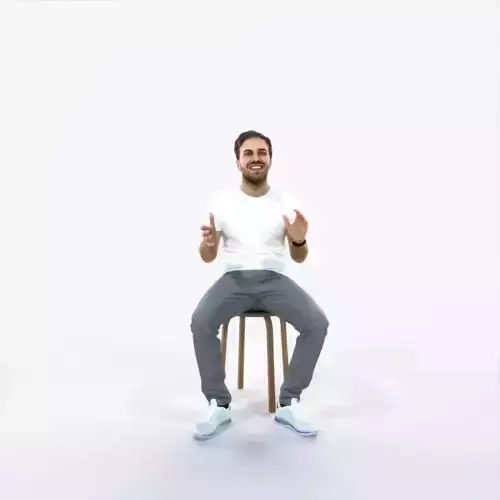 Flow 10D Explaining Sitting Casual Man