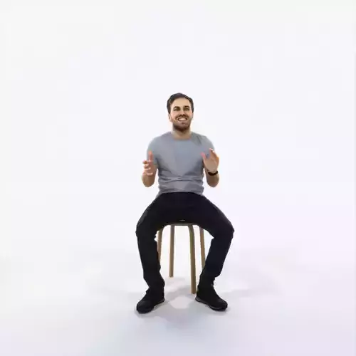 Flow 10A Explaining Sitting Casual Man