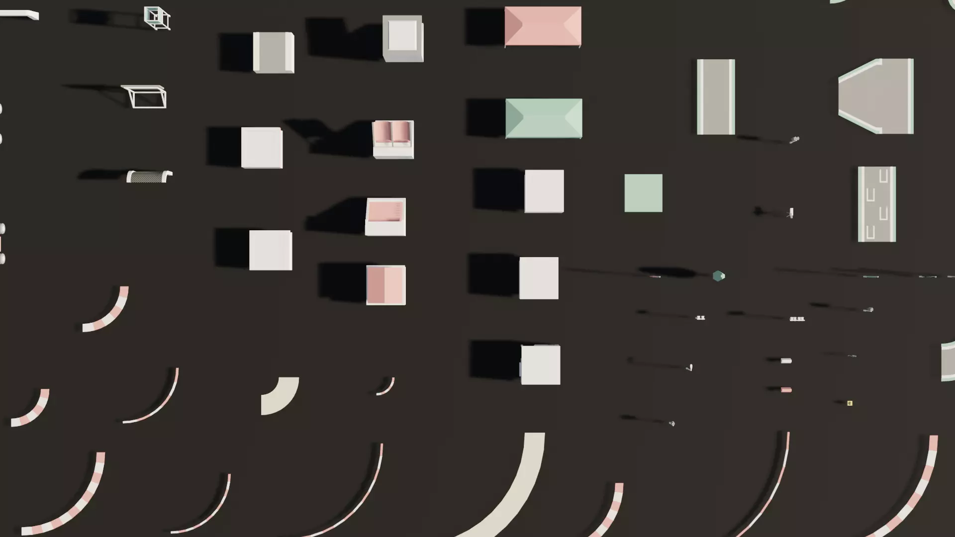 module road cartoon Low-poly 3D model_0