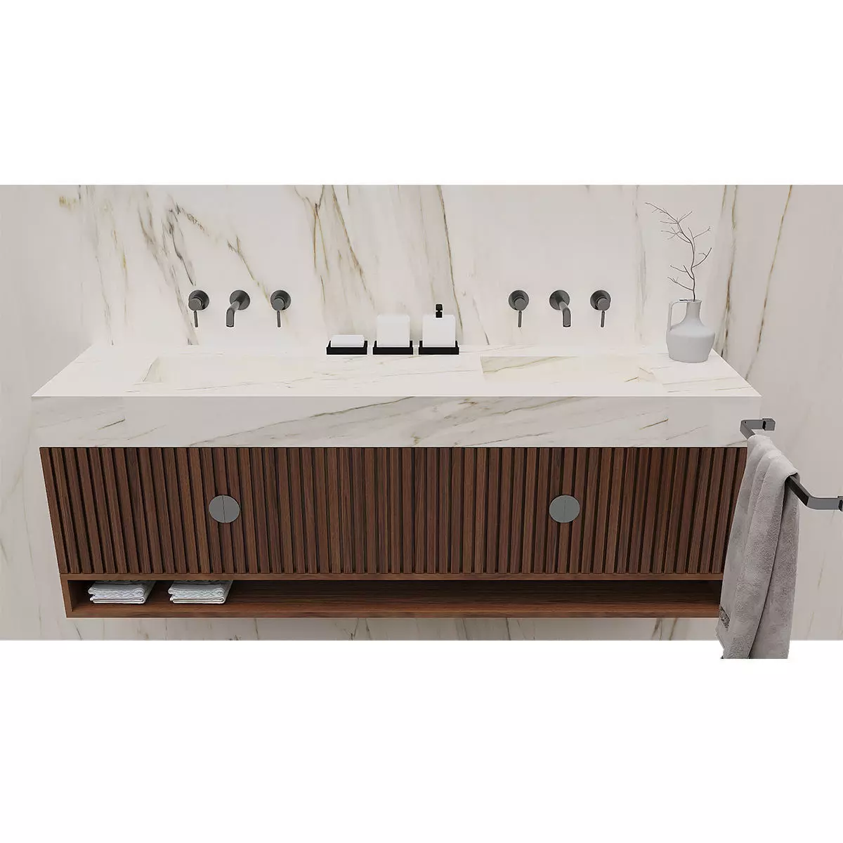 Bathroom furniture full set 3D model