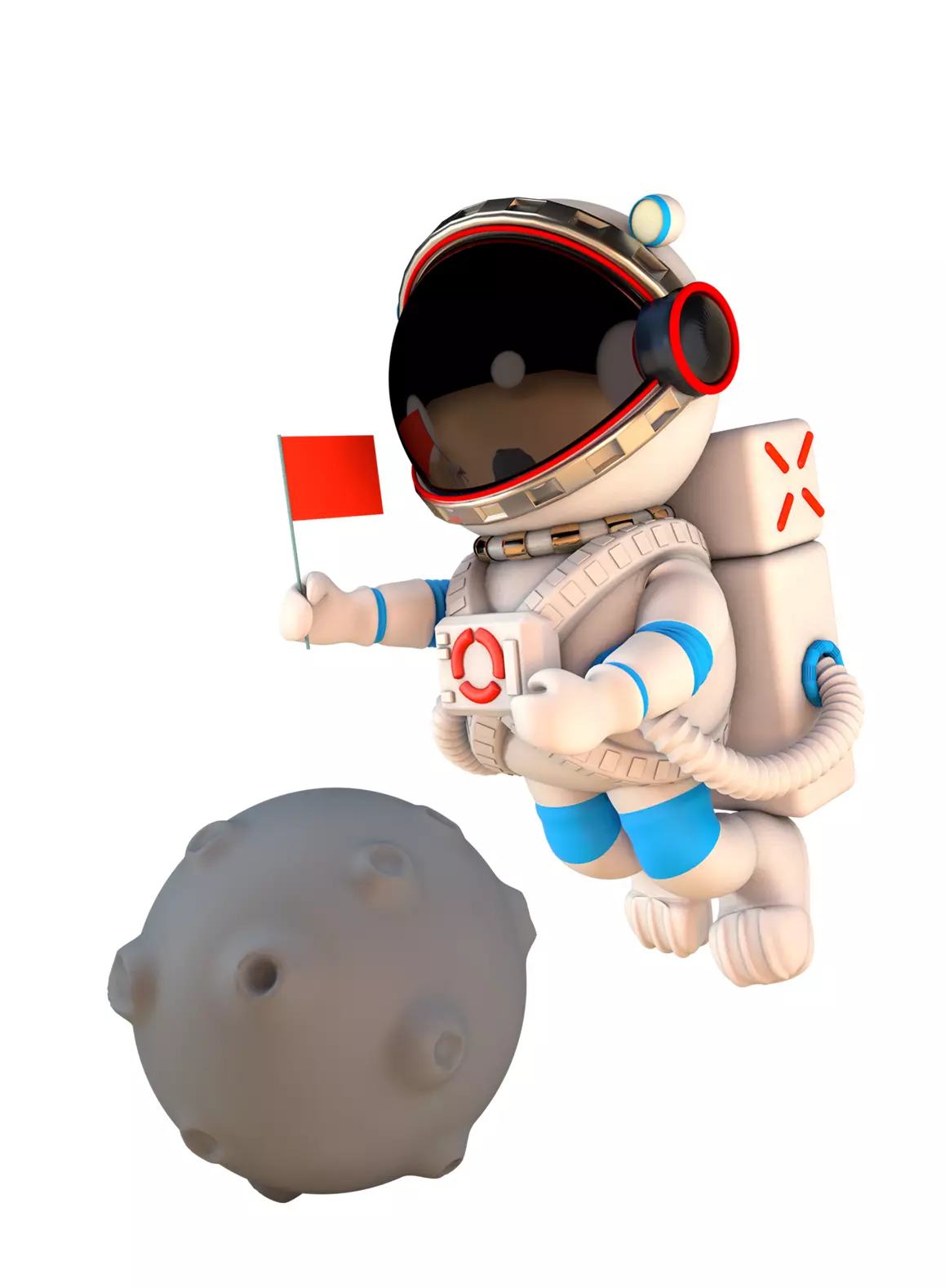 C4D model cartoon astronaut character model 3D model_0