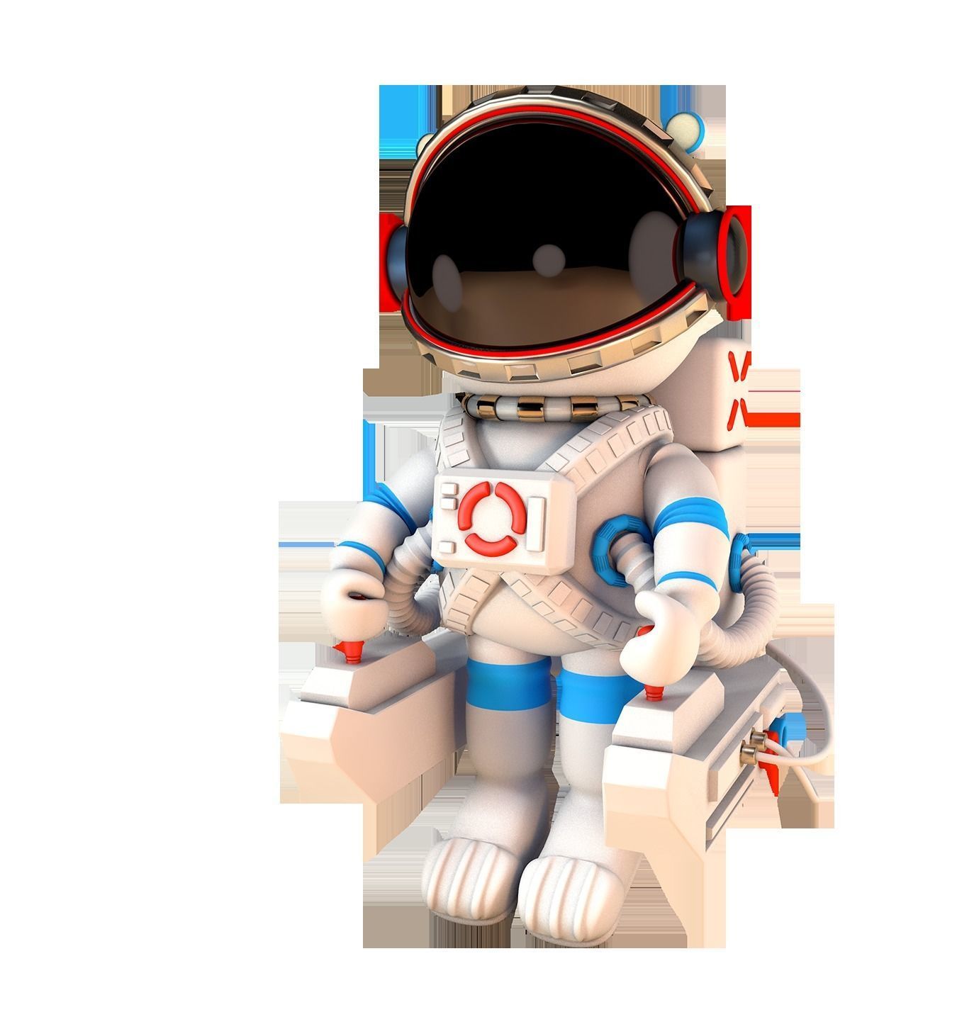 C4D model cartoon astronaut character model 3D model_4