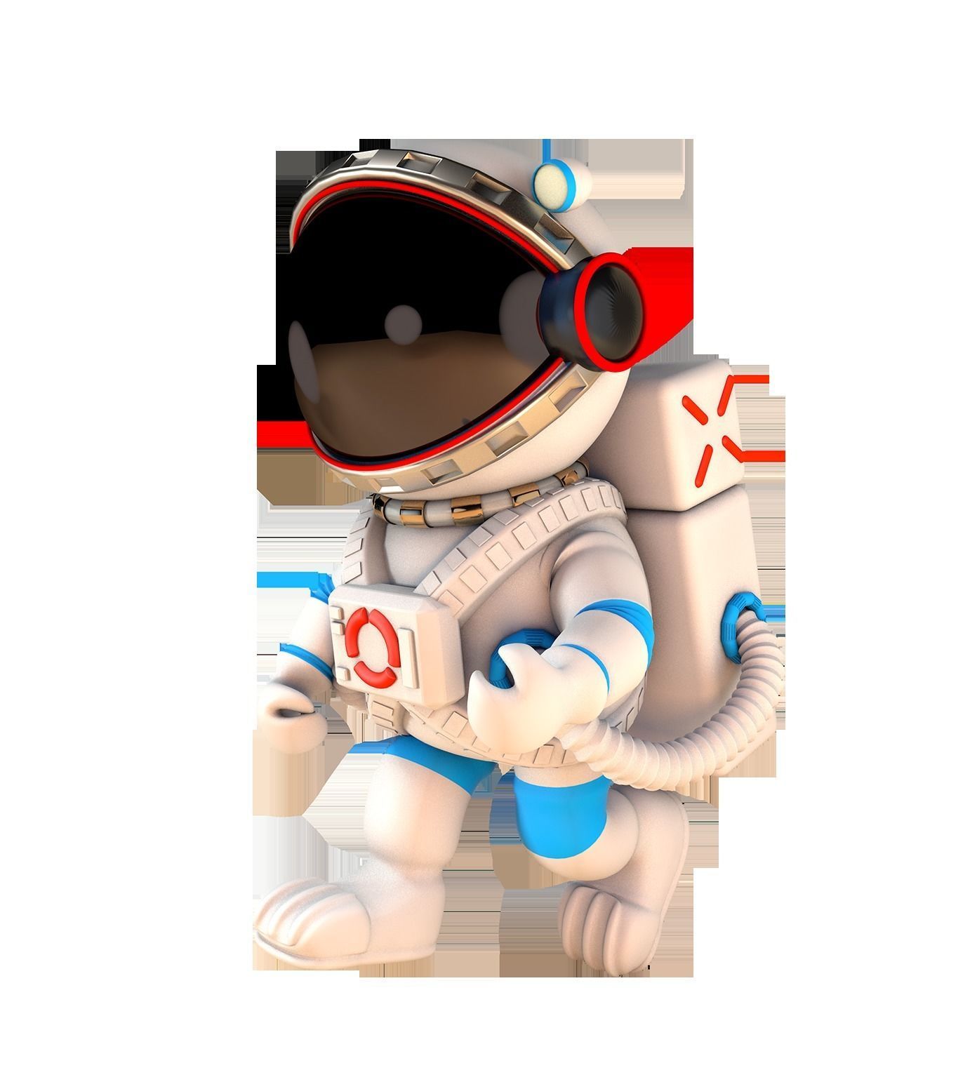 C4D model cartoon astronaut character model 3D model_2