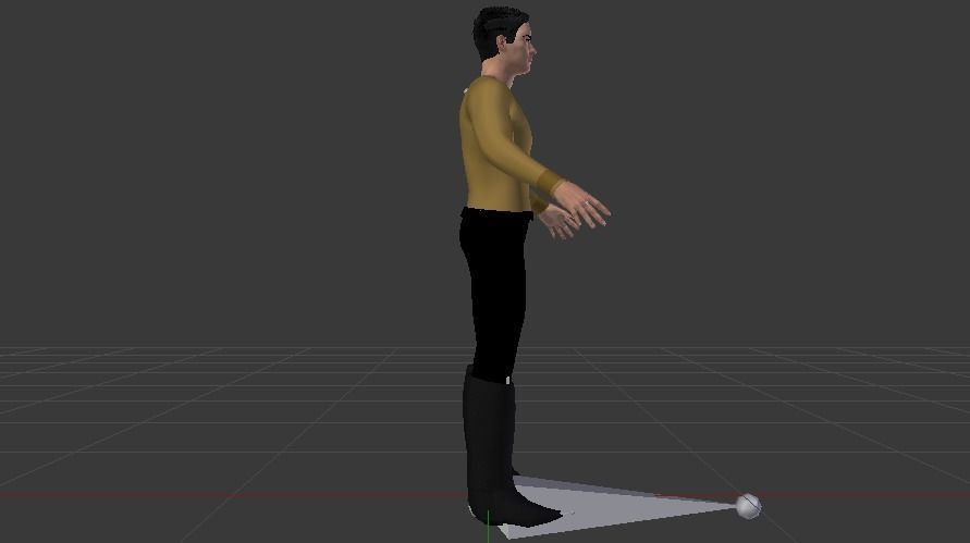 A Man in Uniform 01 Low-poly 3D model_9