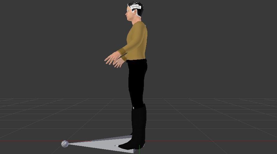 A Man in Uniform 01 Low-poly 3D model_6