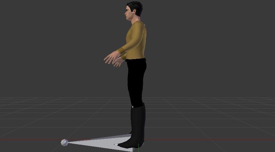 A Man in Uniform 01 Low-poly 3D model_10