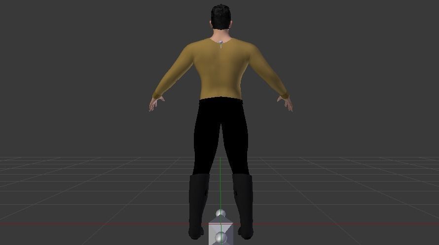 A Man in Uniform 01 Low-poly 3D model_11